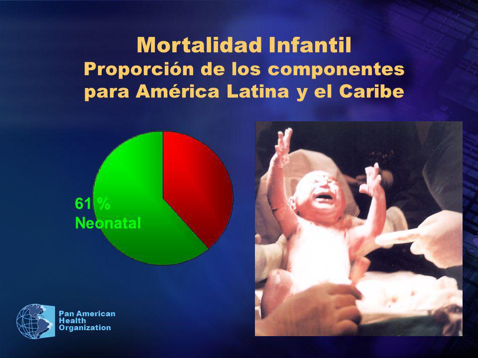 Mortalidad Infantil Proporción de los componentes para América Latina y el Caribe