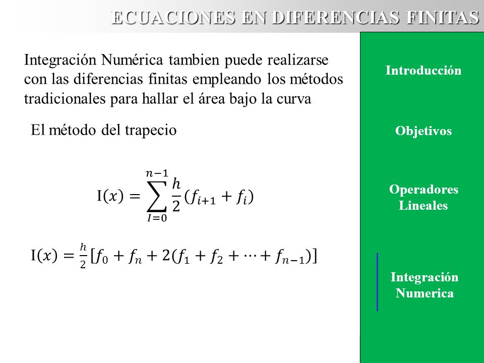 ECUACIONES EN DIFERENCIAS FINITAS
