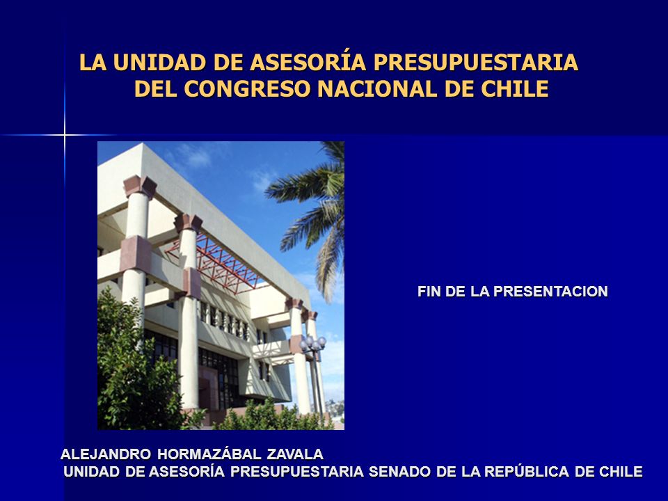 LA UNIDAD DE ASESORÍA PRESUPUESTARIA DEL CONGRESO NACIONAL DE CHILE