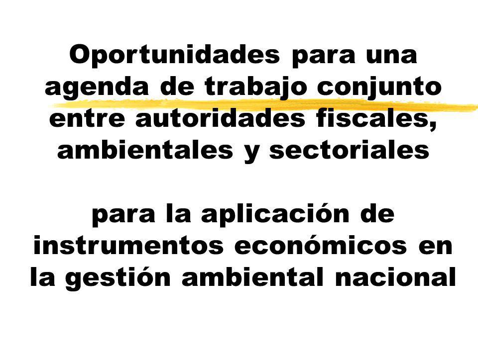 Oportunidades para una agenda de trabajo conjunto entre autoridades fiscales, ambientales y sectoriales