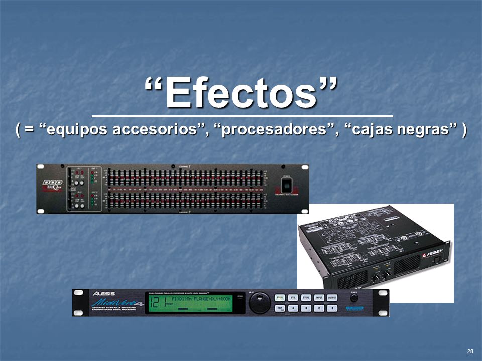 ( = equipos accesorios , procesadores , cajas negras )
