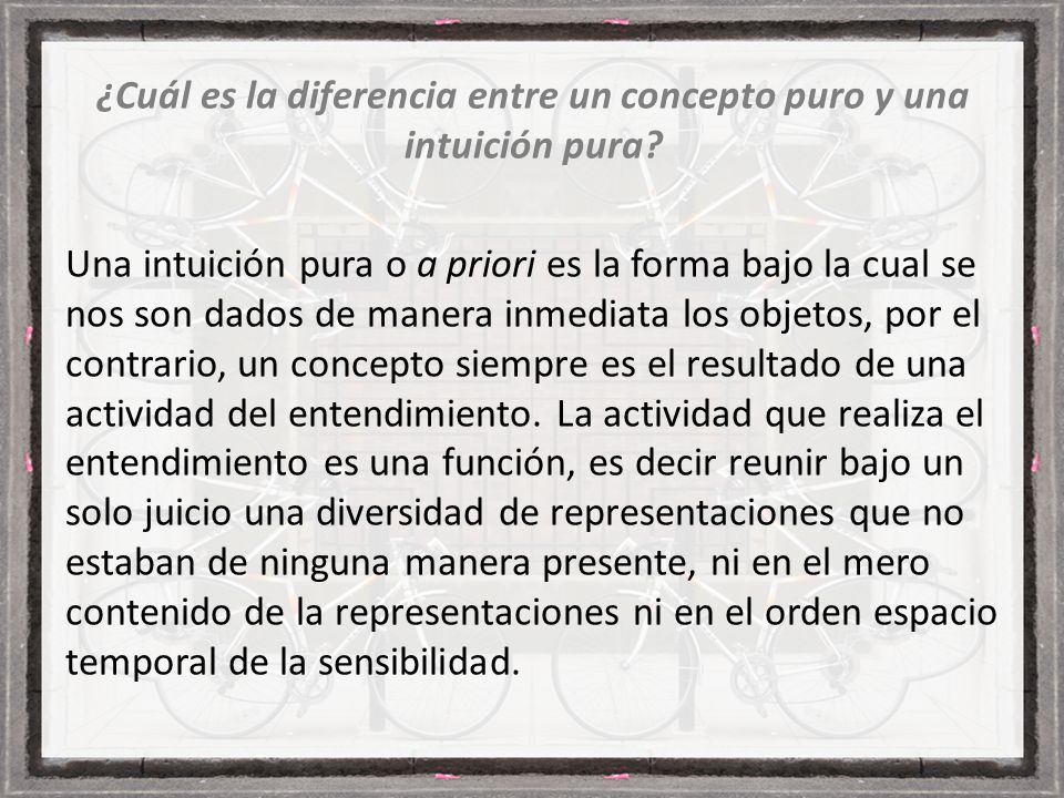 ¿Cuál es la diferencia entre un concepto puro y una intuición pura