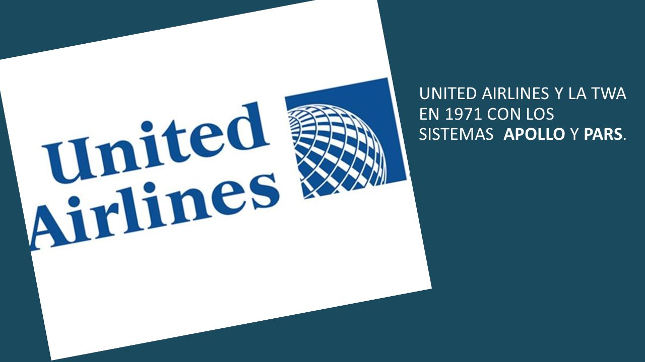 UNITED AIRLINES Y LA TWA EN 1971 CON LOS SISTEMAS APOLLO Y PARS.