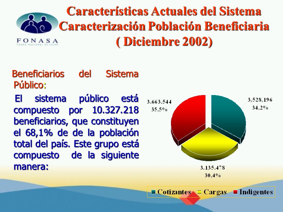 Características Actuales del Sistema Caracterización Población Beneficiaria ( Diciembre 2002)