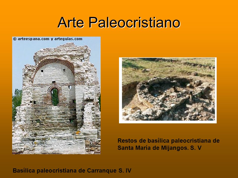 Arte Paleocristiano Restos de basílica paleocristiana de Santa María de Mijangos.