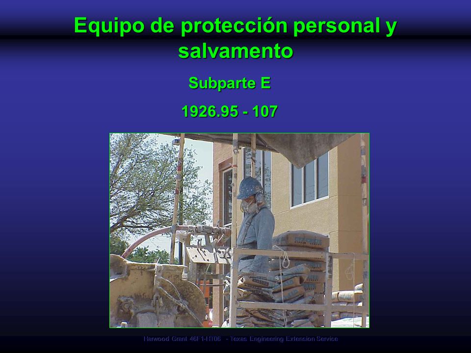 Equipo de protección personal y salvamento