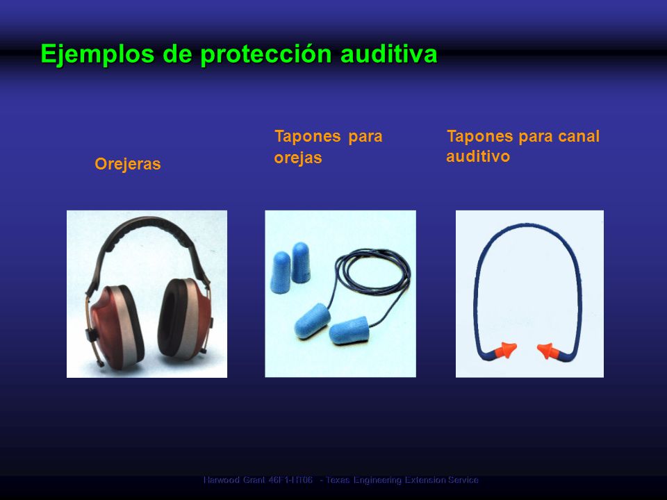 Ejemplos de protección auditiva