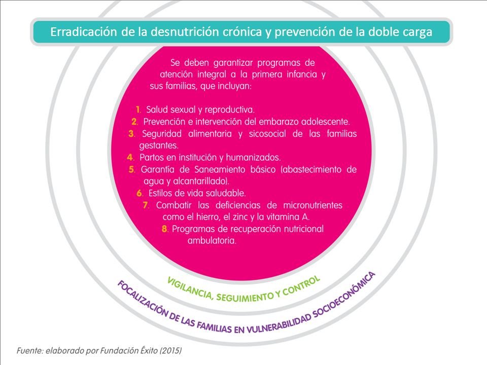 Erradicación de la desnutrición crónica y prevención de la doble carga