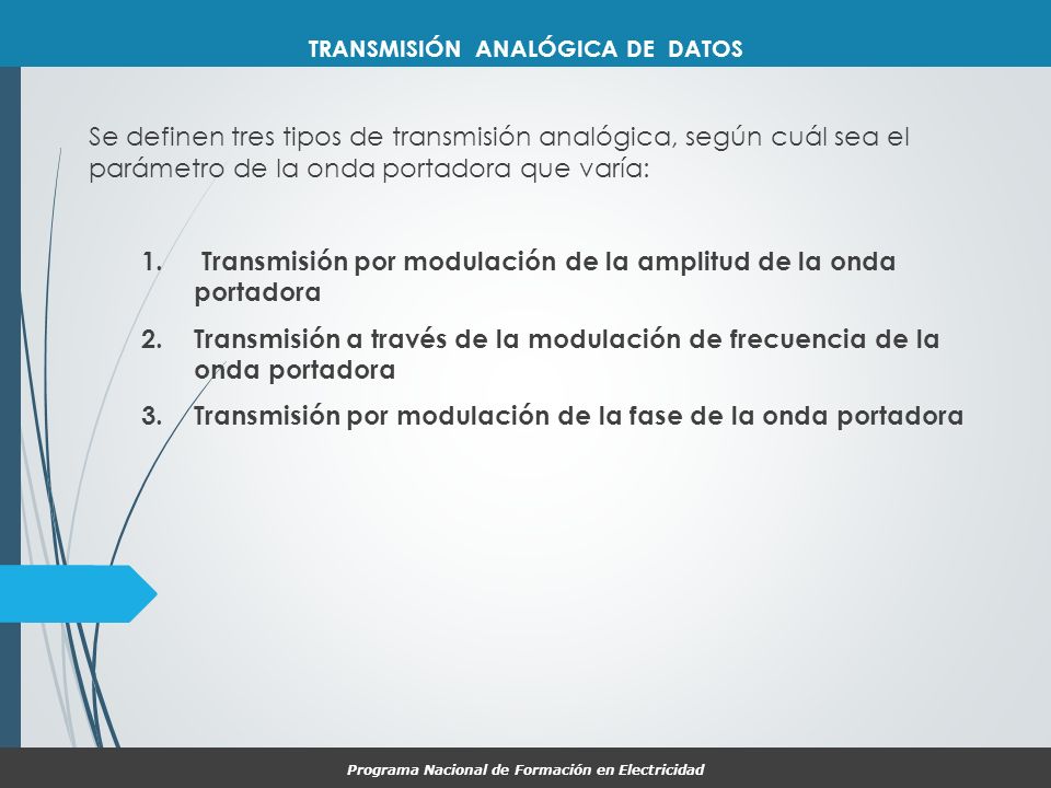 1. Transmisión por modulación de la amplitud de la onda portadora