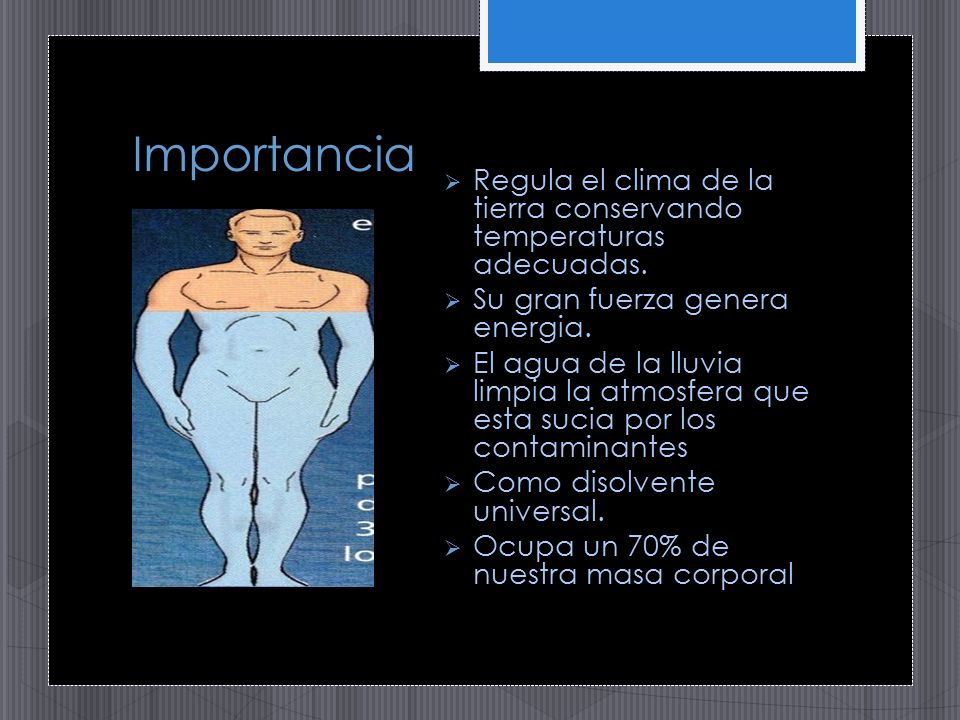 Importancia Regula el clima de la tierra conservando temperaturas adecuadas. Su gran fuerza genera energia.