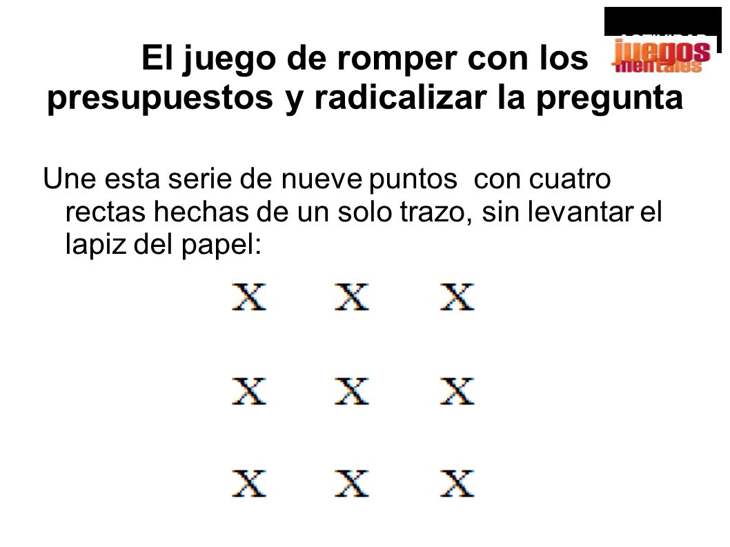 El juego de romper con los presupuestos y radicalizar la pregunta
