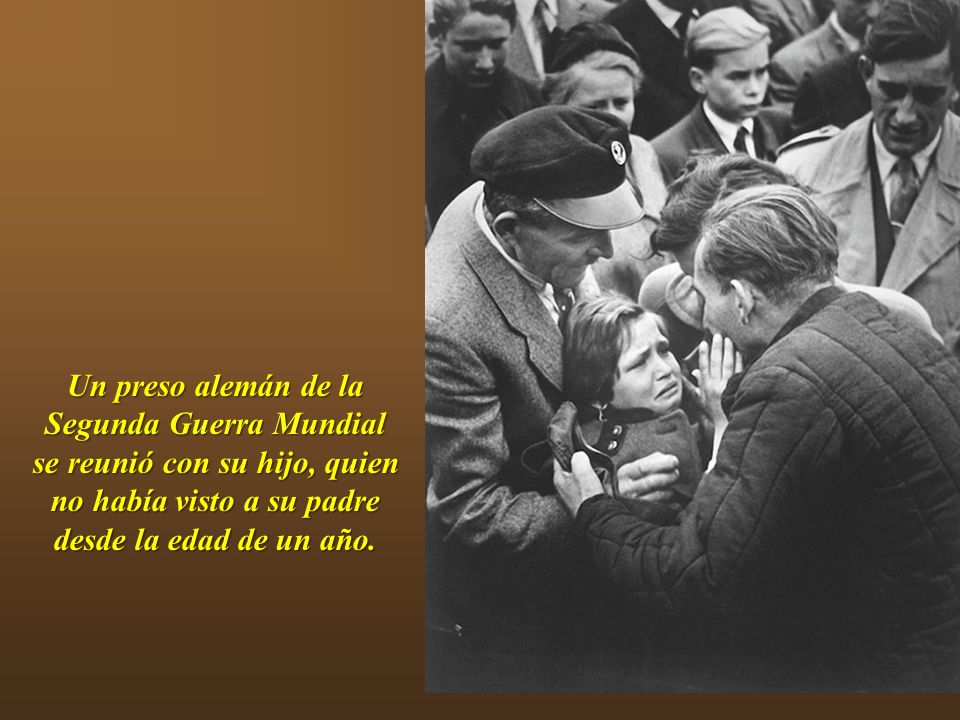 Un preso alemán de la Segunda Guerra Mundial se reunió con su hijo, quien no había visto a su padre desde la edad de un año.