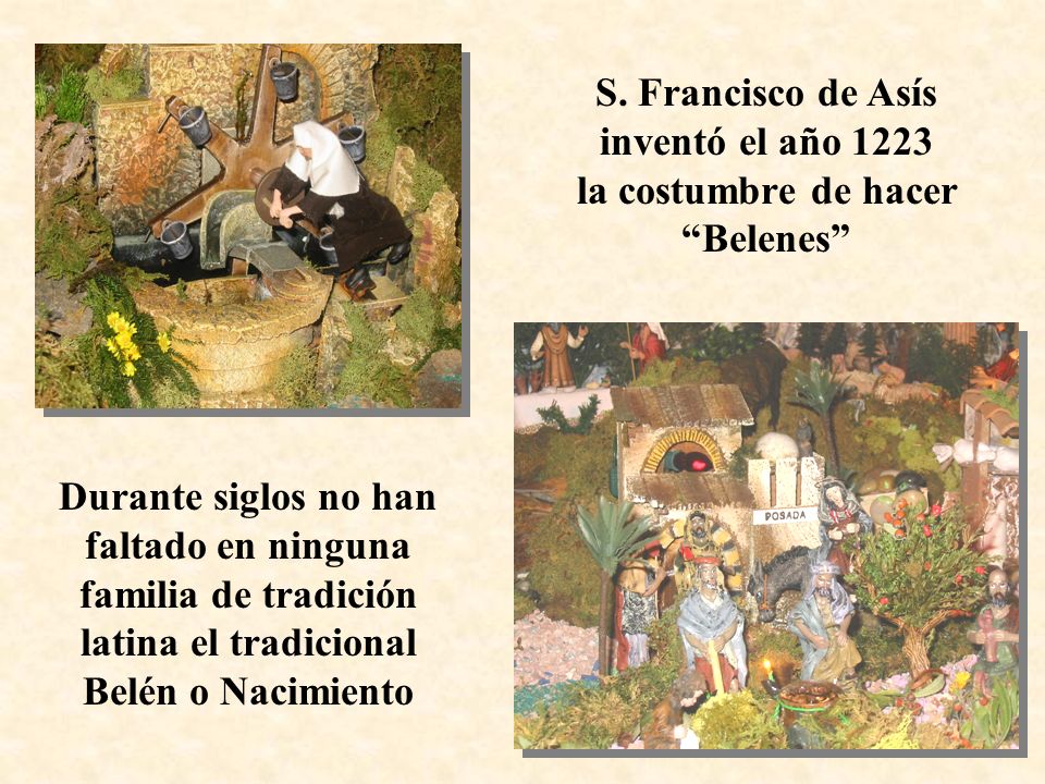 S. Francisco de Asís inventó el año 1223 la costumbre de hacer Belenes