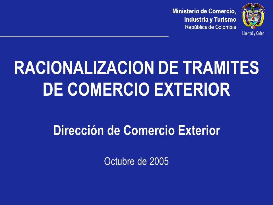 RACIONALIZACION DE TRAMITES Dirección de Comercio Exterior