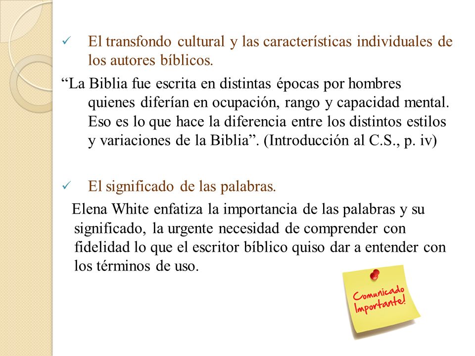 El transfondo cultural y las características individuales de los autores bíblicos.