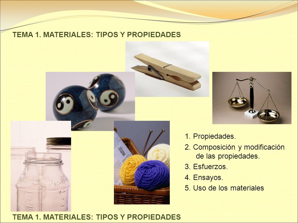 TEMA 1. MATERIALES: TIPOS Y PROPIEDADES