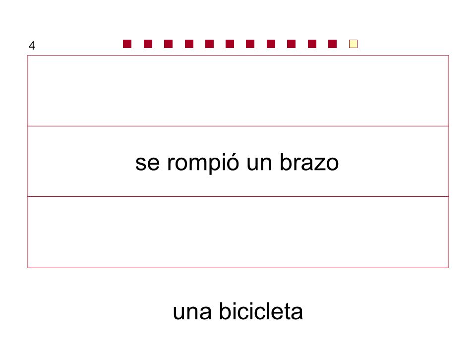 me gusta escribir … se rompió un brazo se ha comprado … una bicicleta