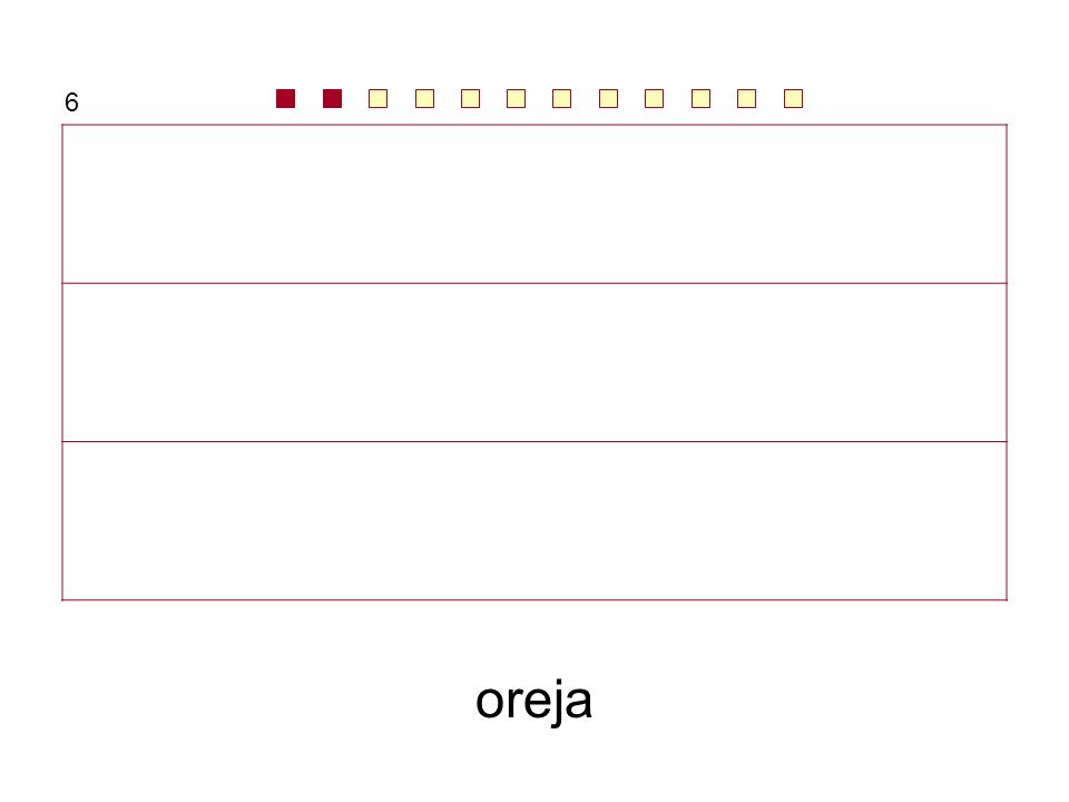 6 ojo oreja mano puño pie rodilla oreja