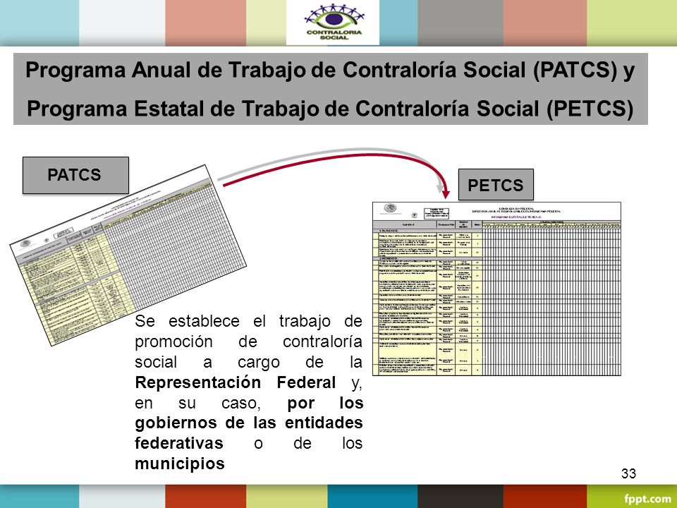 Programa Anual de Trabajo de Contraloría Social (PATCS) y