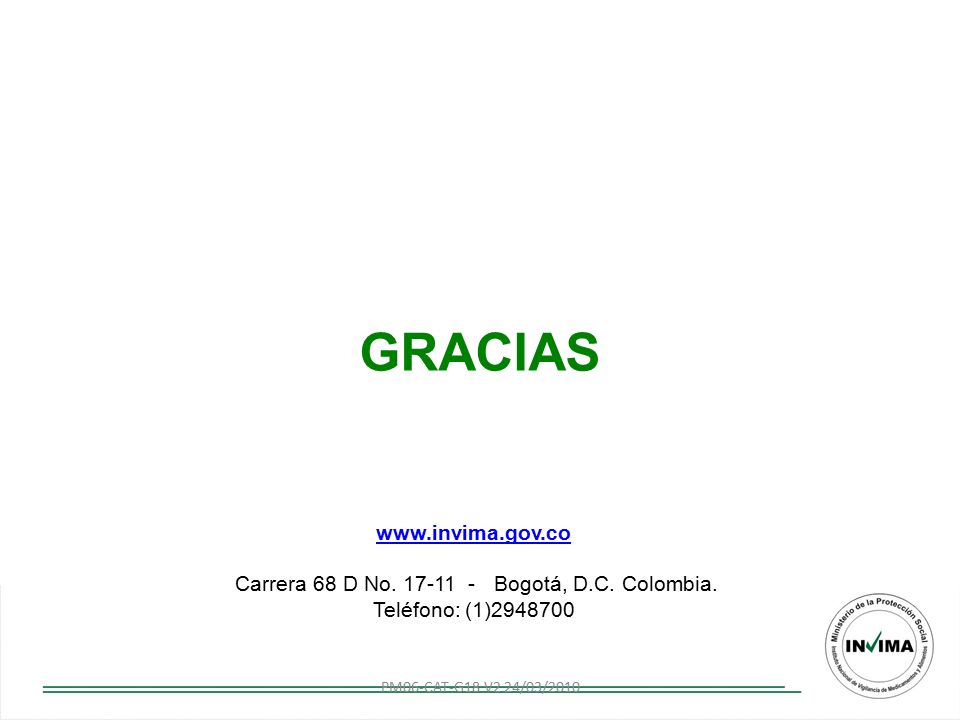 GRACIAS   Carrera 68 D No Bogotá, D.C. Colombia. Teléfono: (1)