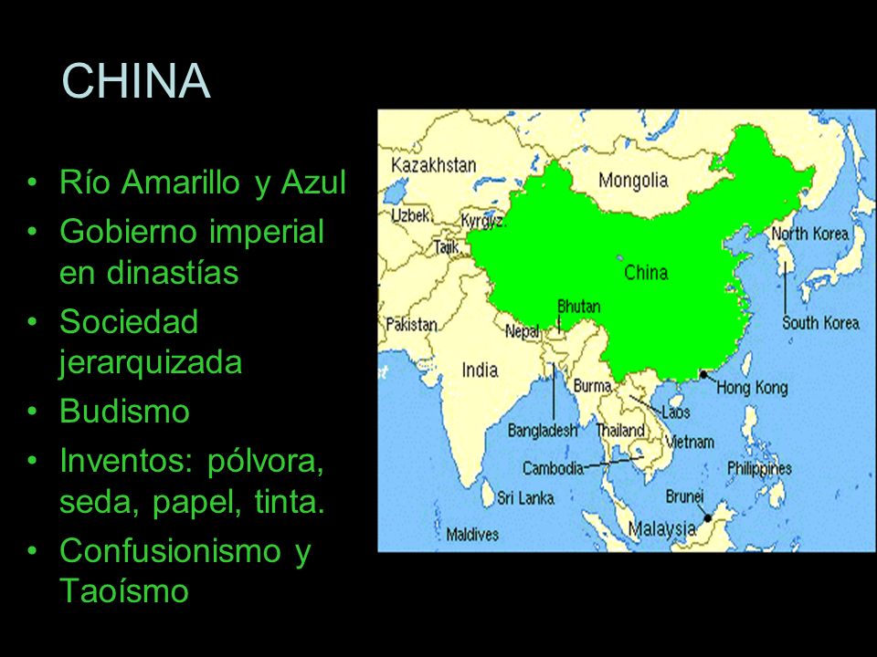 C H I N A CHINA Río Amarillo y Azul Gobierno imperial en dinastías