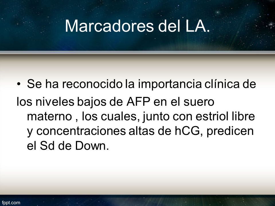 Marcadores del LA. Se ha reconocido la importancia clínica de