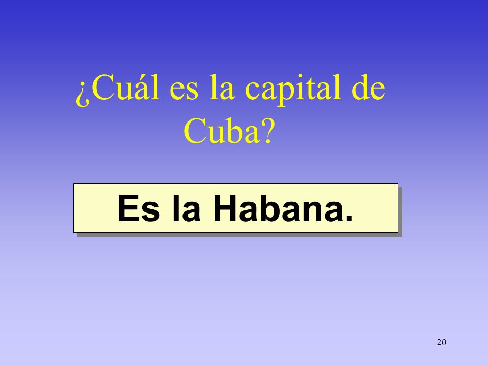 ¿Cuál es la capital de Cuba