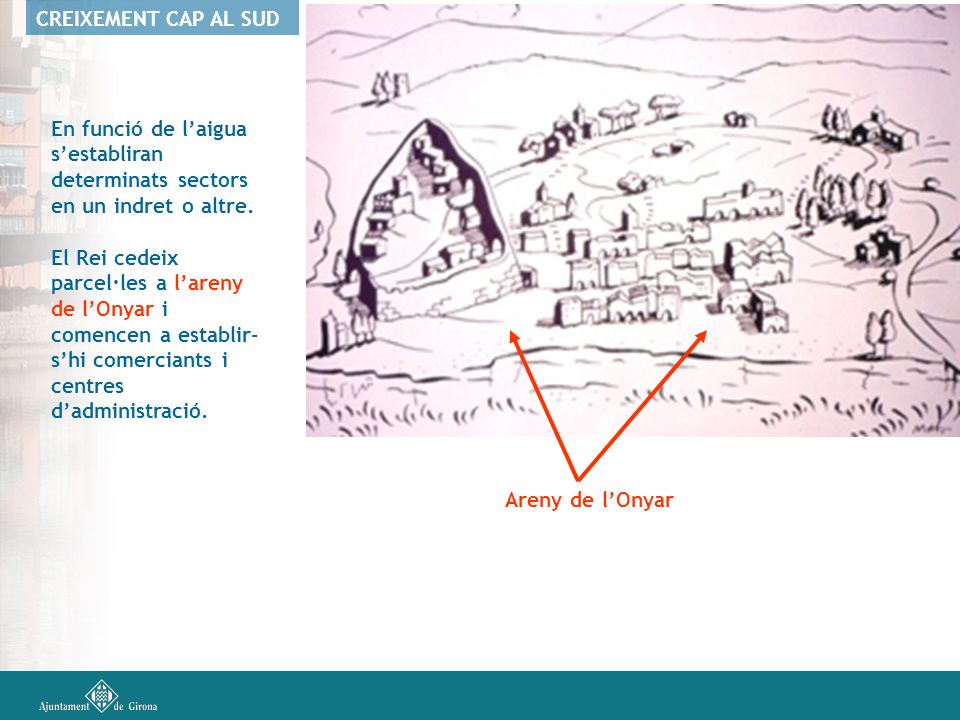 CREIXEMENT CAP AL SUD En funció de l’aigua s’establiran determinats sectors en un indret o altre.