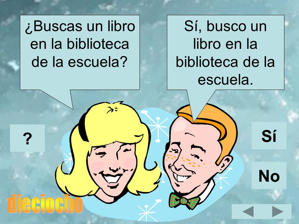 Sí No ¿Buscas un libro en la biblioteca de la escuela