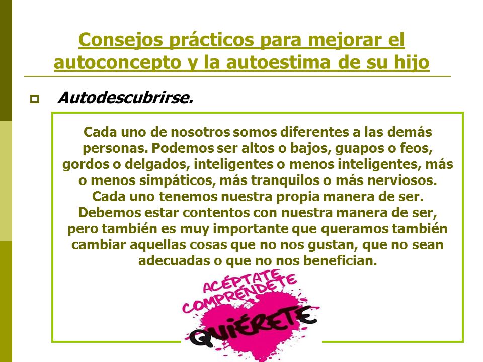 Consejos prácticos para mejorar el autoconcepto y la autoestima de su hijo