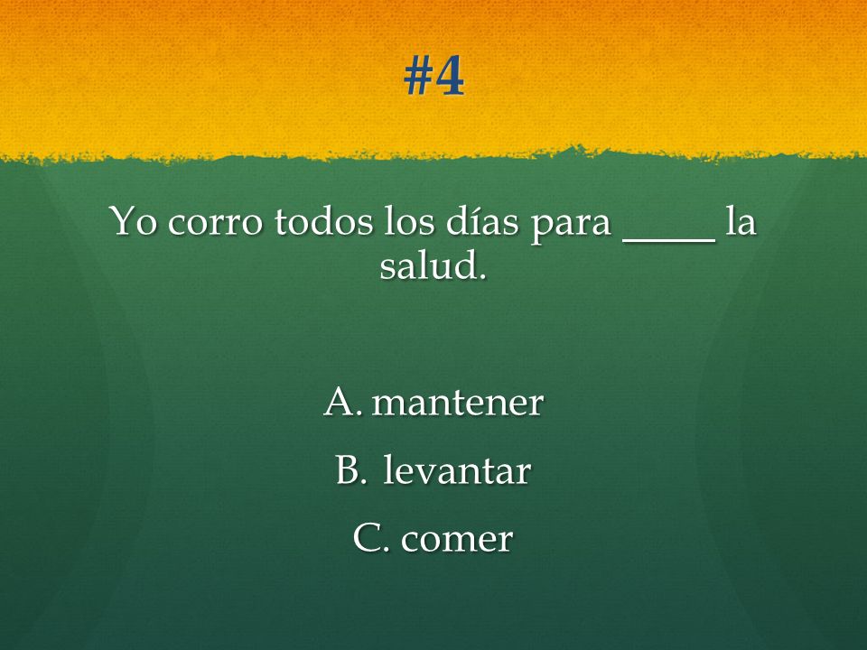 Yo corro todos los días para la salud.