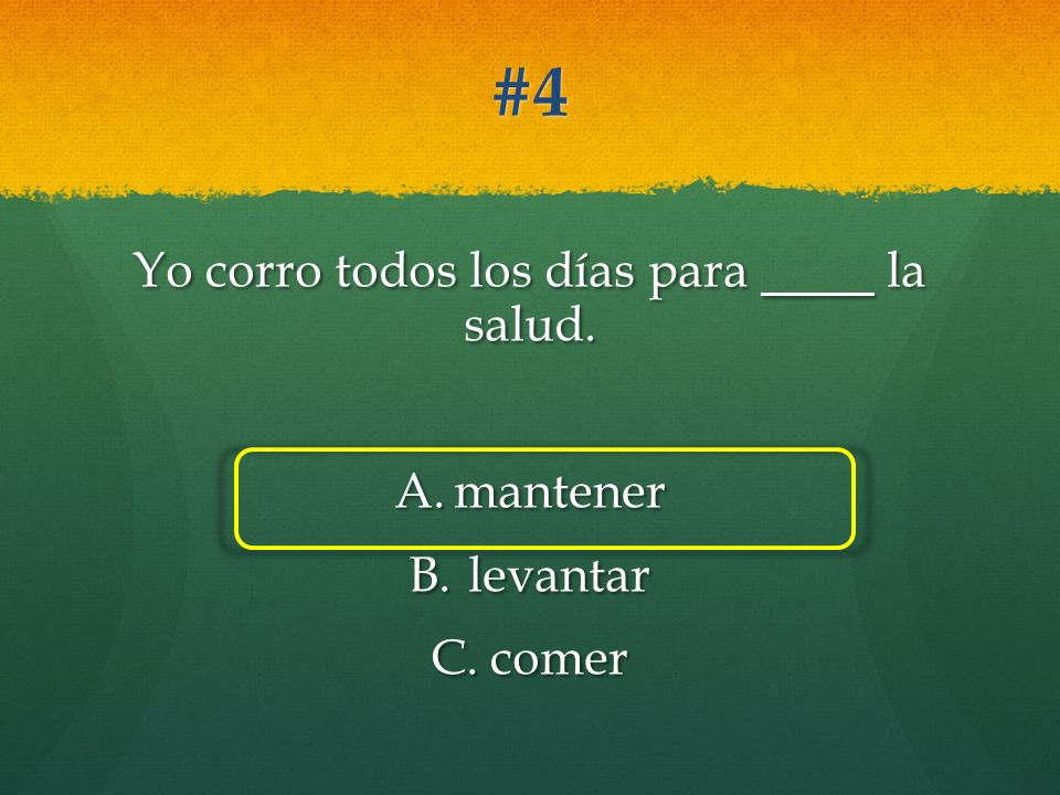 Yo corro todos los días para la salud.