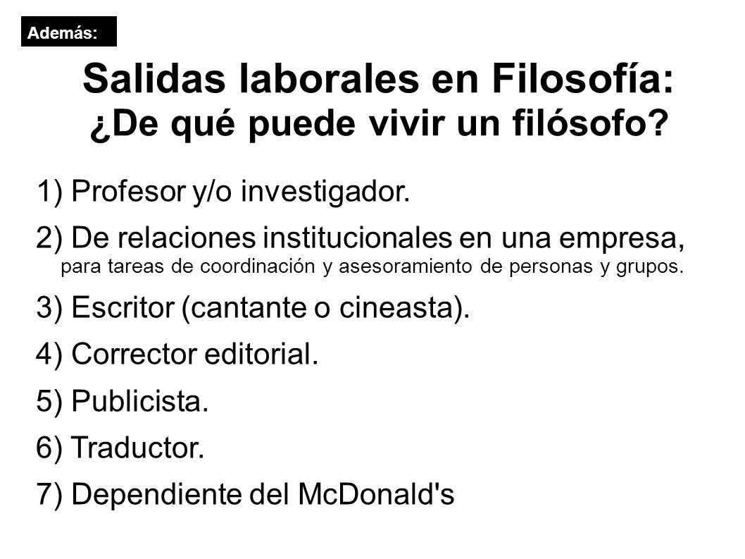 Salidas laborales en Filosofía: ¿De qué puede vivir un filósofo