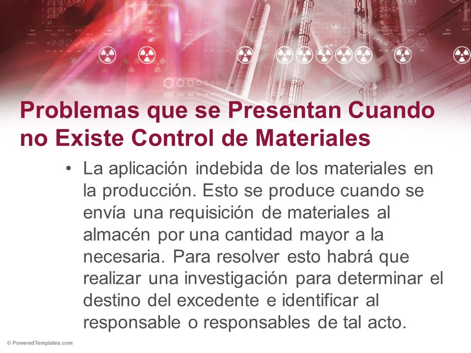 Problemas que se Presentan Cuando no Existe Control de Materiales