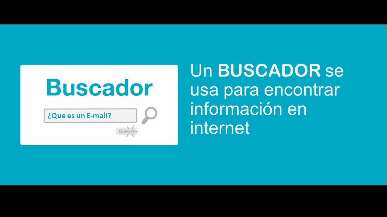 Un BUSCADOR se usa para encontrar información en internet