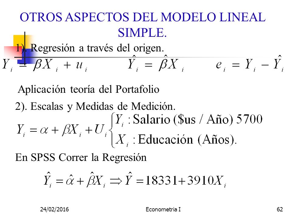 ECONOMETRIA 2. MODELO LINEAL SIMPLE Hernán Delgadillo Dorado - ppt video  online descargar