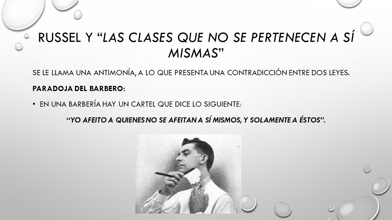 RUSSEL Y las clases que no se pertenecen a sí mismas