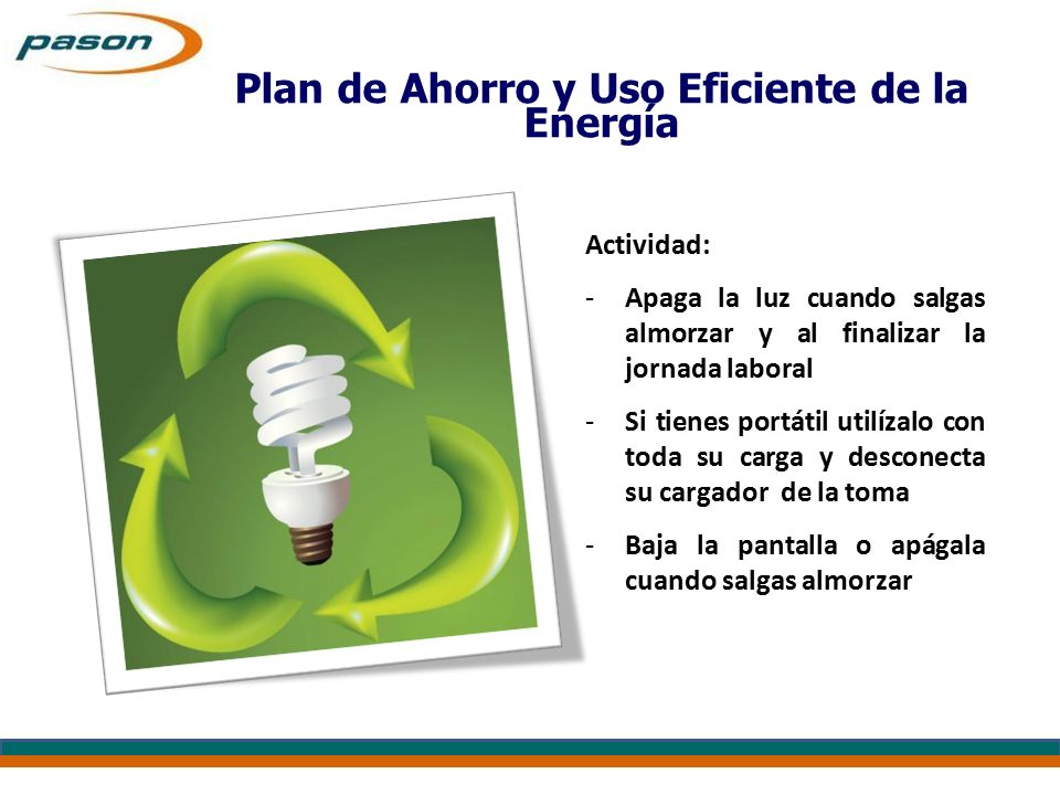 Plan de Ahorro y Uso Eficiente de la Energía