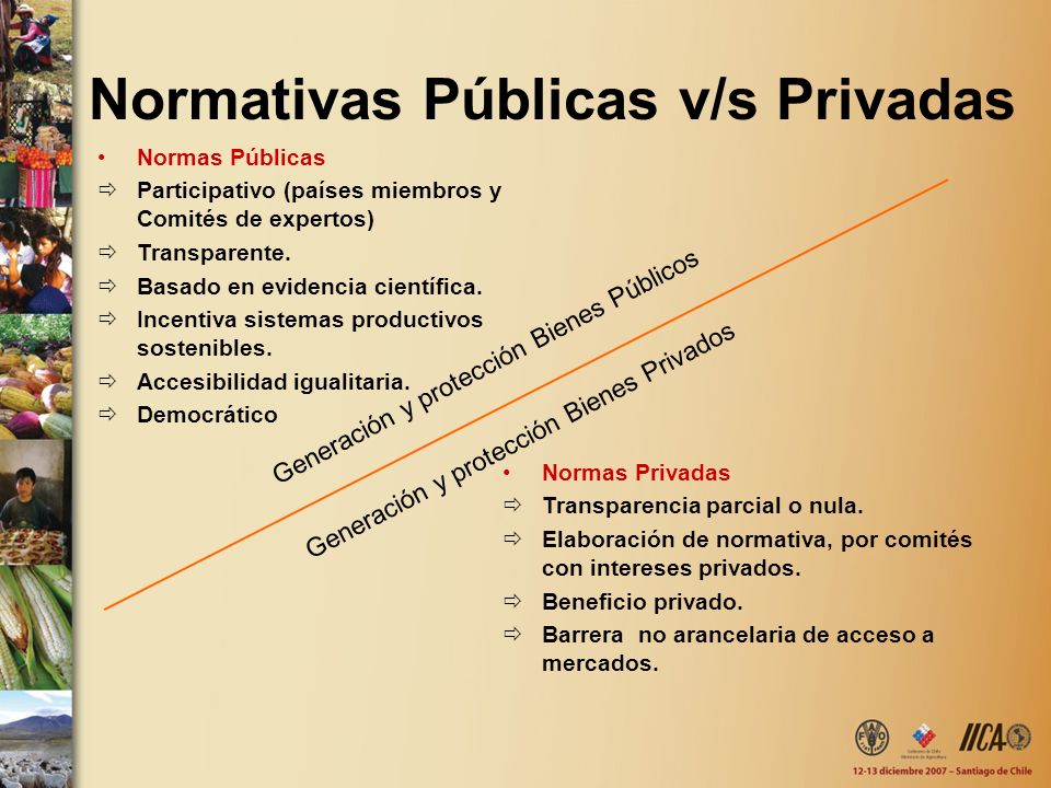 Normativas Públicas v/s Privadas
