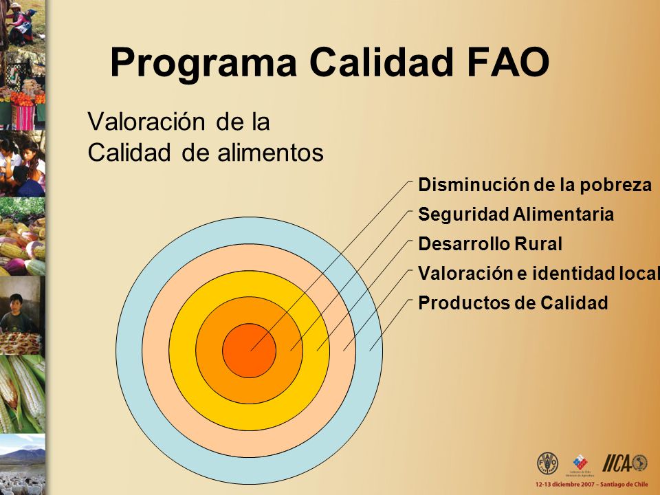 Programa Calidad FAO Valoración de la Calidad de alimentos