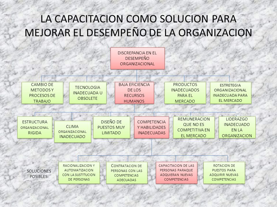 LA CAPACITACION COMO SOLUCION PARA MEJORAR EL DESEMPEÑO DE LA ORGANIZACION
