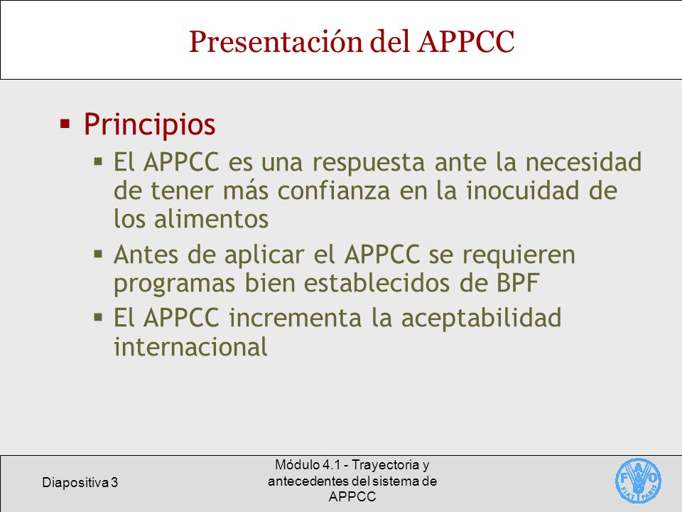 Presentación del APPCC