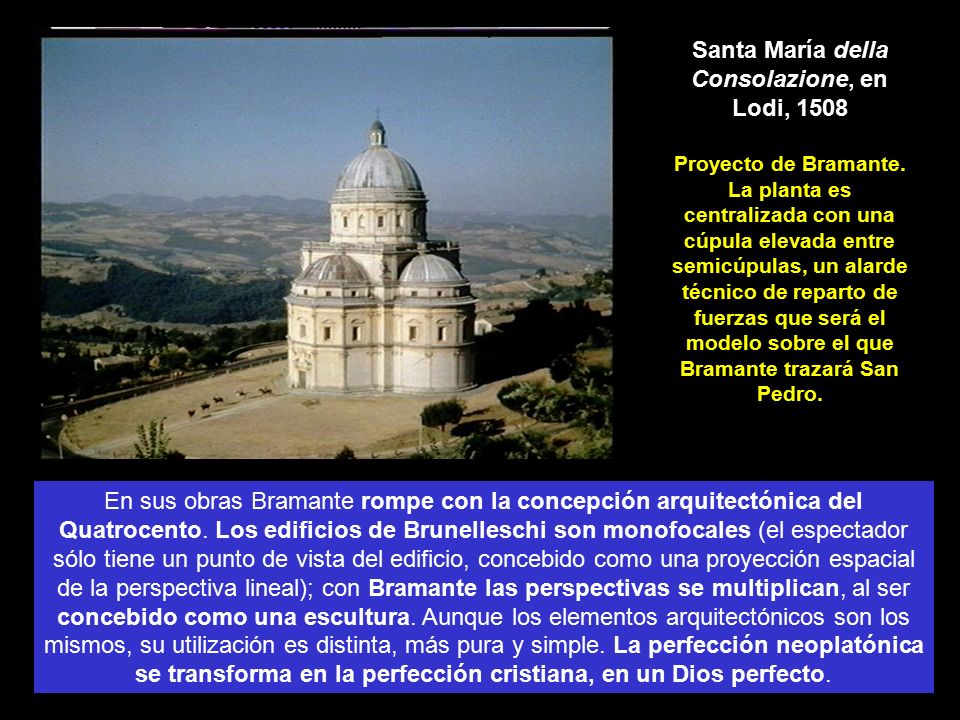 Santa María della Consolazione, en Lodi, 1508 Proyecto de Bramante