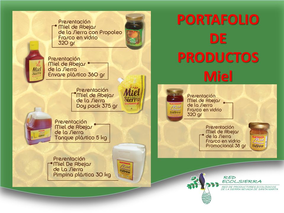 PORTAFOLIO DE PRODUCTOS Miel