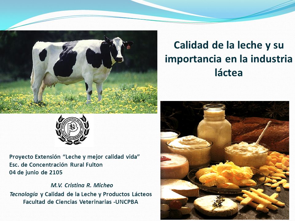 Calidad de la leche y su importancia en la industria láctea