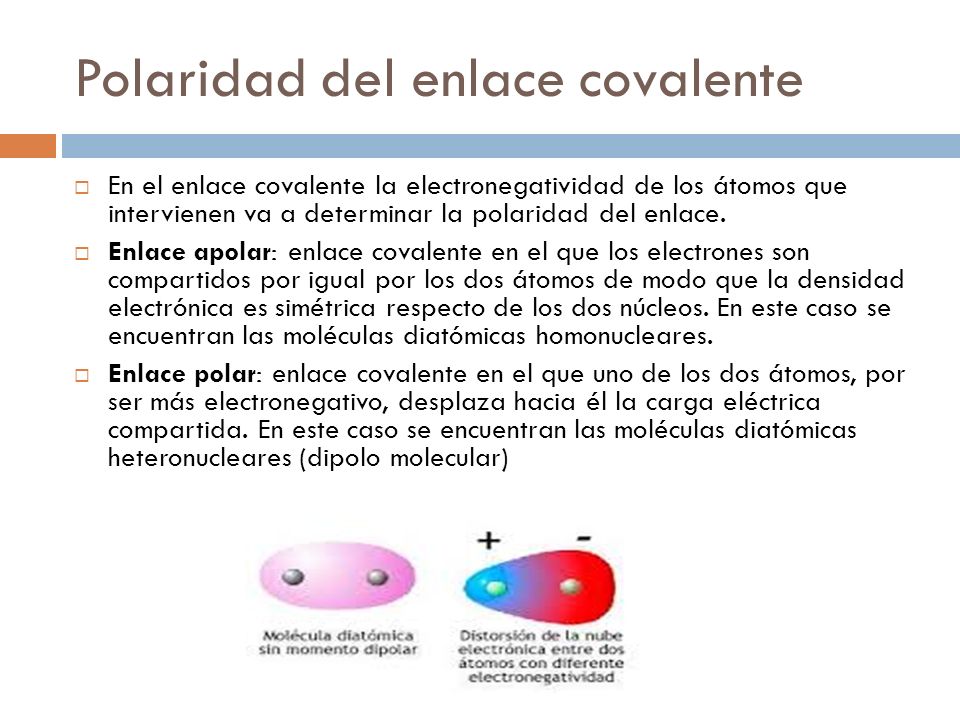Polaridad del enlace covalente