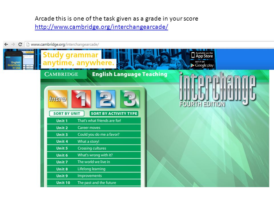 Arcade this is one of the task given as a grade in your score