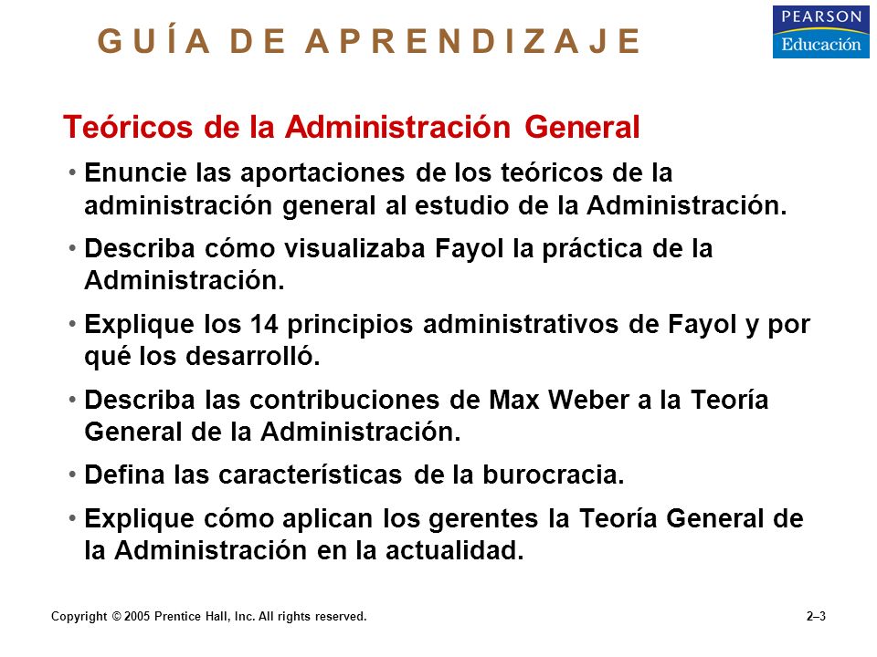 G U Í A D E A P R E N D I Z A J E Teóricos de la Administración General.