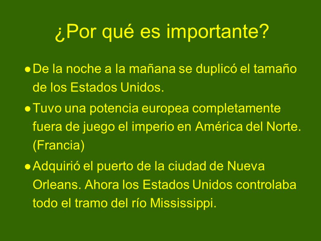 ¿Por qué es importante De la noche a la mañana se duplicó el tamaño de los Estados Unidos.
