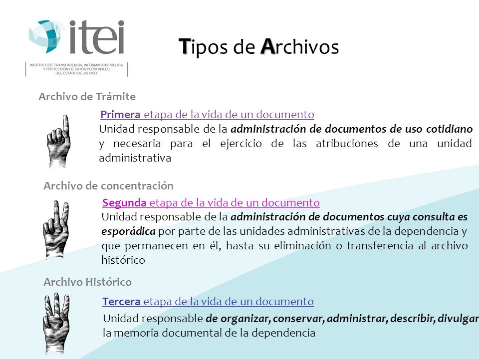 Tipos de Archivos Archivo de Trámite